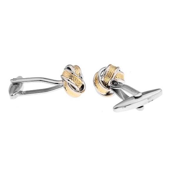 ‘Tying the Knot’ Silver and Gold Knotted Cufflinks - Picture 5 of 16